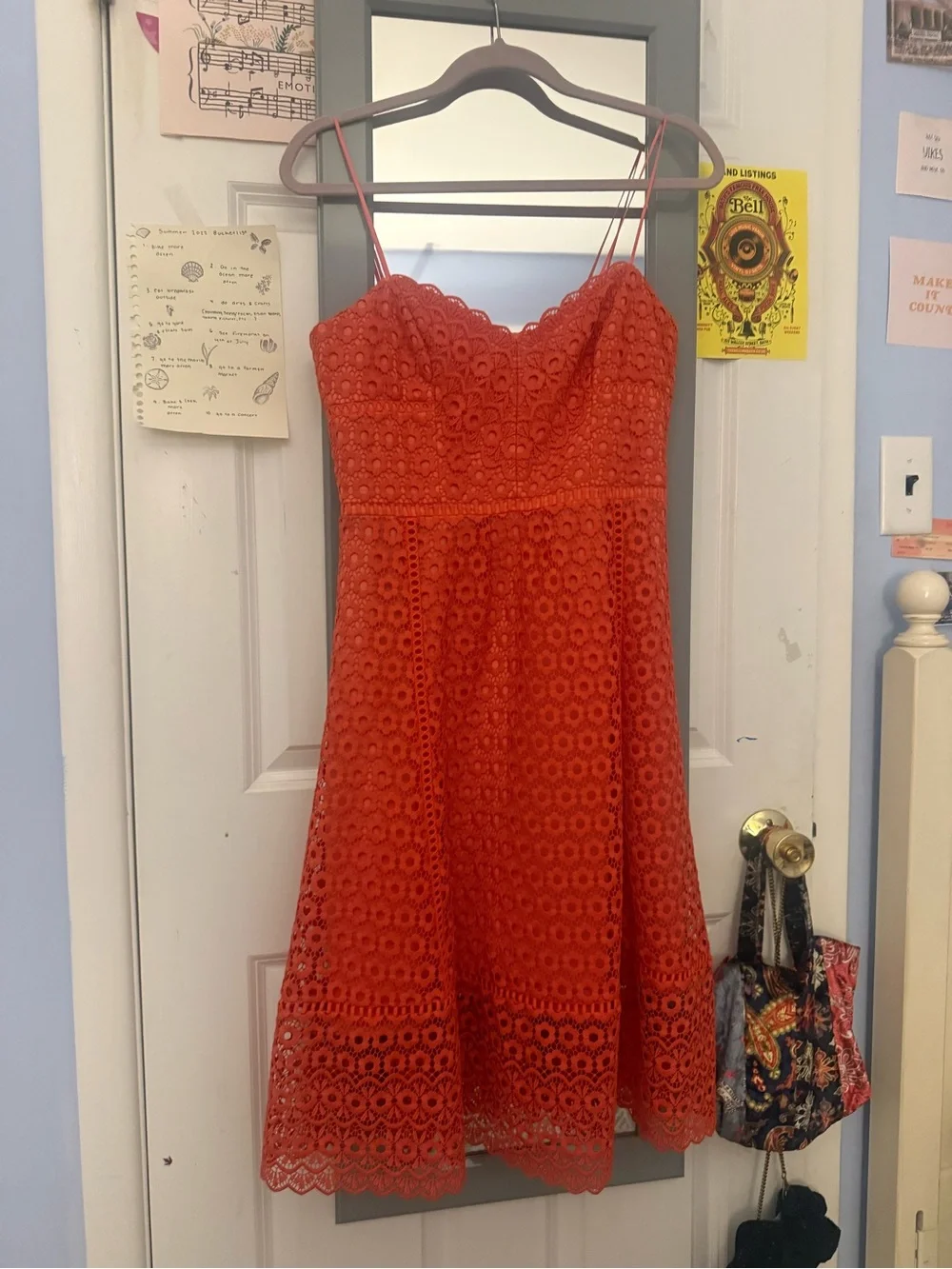 Orange Lace J Crew Dress